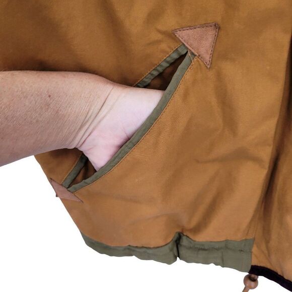 Vintage 80's The Limited Mens Coat Color Block Streetwear Grunge Mustard M - Picture 10 of 17